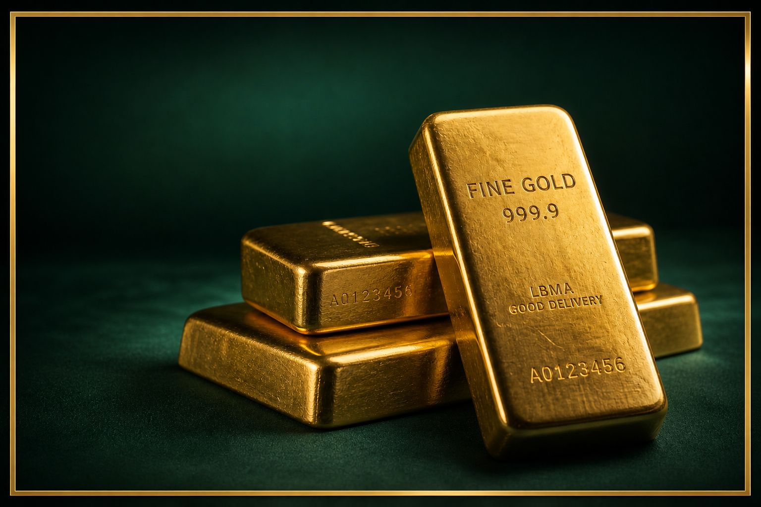 Echte Gold- und Silberbarren